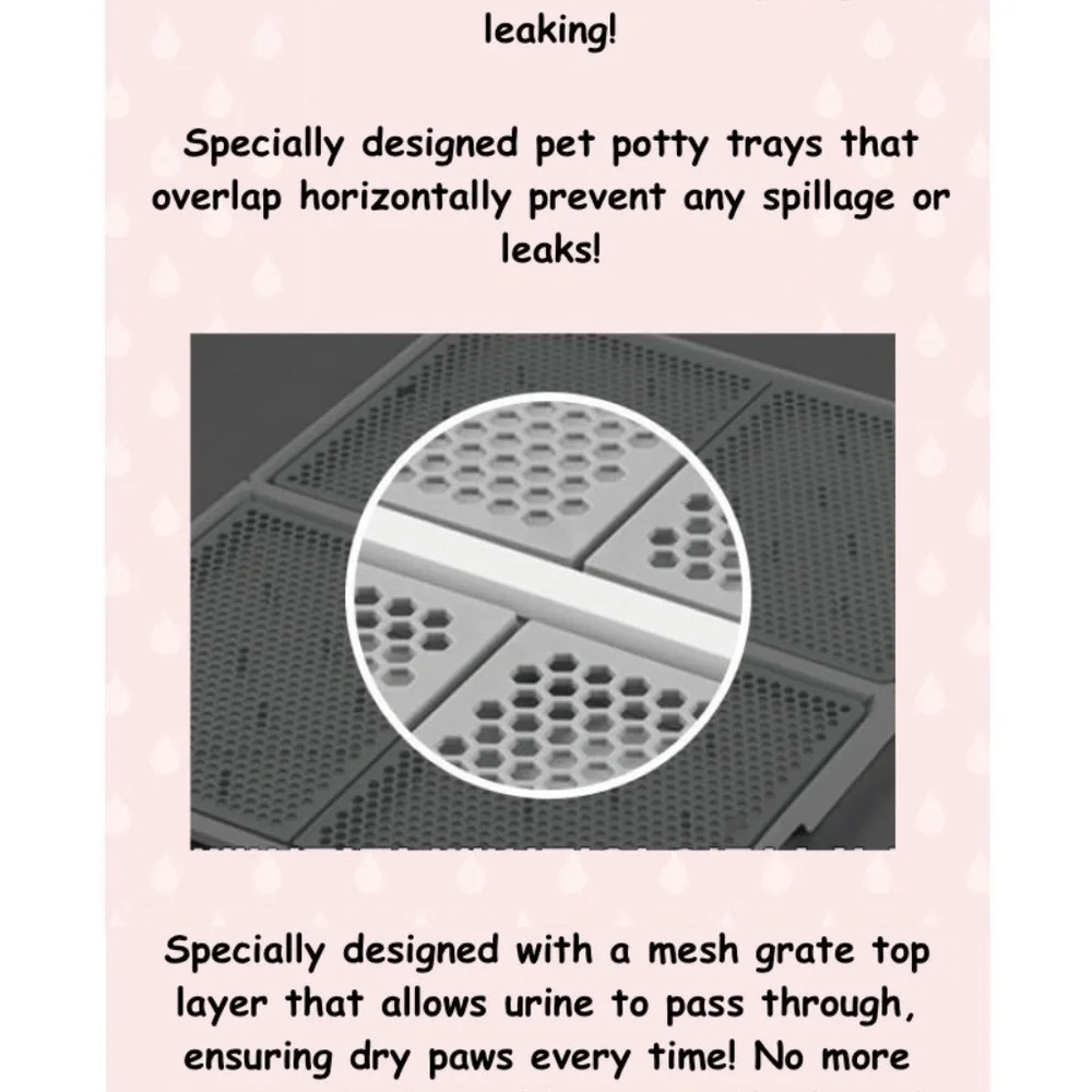 Indoor Dog Pet Puppy Potty Training Toilet Tray Pad Holder - Giant Size